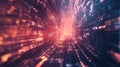 Digital matrix data tunnel cyberspace network stream Royalty Free Stock Photo