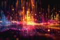 digital matrix data waveform on music dynamic wave abstract concept. Royalty Free Stock Photo