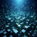 Digital Matrix: Exploring the Depths of Data Architecture Royalty Free Stock Photo