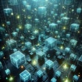 Digital Matrix: Exploring the Depths of Data Architecture Royalty Free Stock Photo