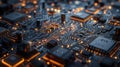 Digital Matrix: Futuristic High-Tech Background with Binary Code
