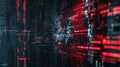 Digital Matrix Glitch Highlighting Cyber Vulnerabilities