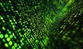 Digital Matrix of Green Binary Code Representing Data Flow and Technology Royalty Free Stock Photo