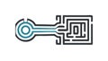 Digital Maze Key Security Vector, vector design Generative AI Royalty Free Stock Photo