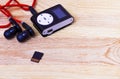 The digital media player on the table Royalty Free Stock Photo