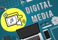 Digital Media Technology Devices Graphic Concept