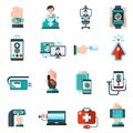 Digital Medicine Icons Royalty Free Stock Photo