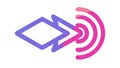 Digital Message Broadcast Icon with Vibrant Gradient Signal, vector design Generative AI Royalty Free Stock Photo