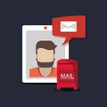 digital messaging related icons image