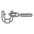 Digital micrometer caliper icon outline vector. Machining tool Royalty Free Stock Photo