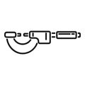 Digital micrometer equipment icon outline vector. High calibrated