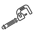 Digital micrometer gauge icon outline vector. Vernier scale object