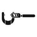 Digital micrometer gauge icon simple vector. Vernier scale object