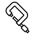 Digital micrometer icon, outline style