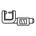 Digital micrometer icon outline vector. Vernier caliper Royalty Free Stock Photo