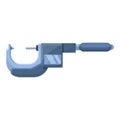 Digital micrometer machining icon, cartoon style