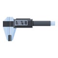 Digital micrometer metal icon, cartoon style Royalty Free Stock Photo