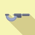 Digital micrometer tool icon flat vector. Vernier scale Royalty Free Stock Photo