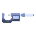 Digital micrometer work icon, cartoon style