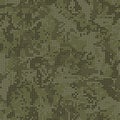 Digital military camouflage. Seamless camo pattern. Halftone dots background. Skin of a chameleon or snake. Vector Royalty Free Stock Photo