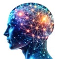 Digital mind abstract neural network concept Royalty Free Stock Photo