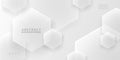 Digital minimalism glass hexagonal cover surface white elegant luxury background cool trendy