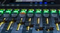 Digital mixer in a recording Studio, close -up. The concept of creativity and show business