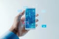 Digital Mockup of Responsive Smartphone Wireframe Design