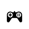 Digital modern joystick icon. Black wireless console controller Royalty Free Stock Photo