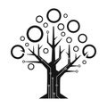 Digital modern tree vector icon outline vector, Futuristic tree icon shape vector design, Robotic tree icon shape vector design Royalty Free Stock Photo