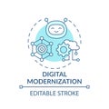 Digital modernization concept icon