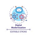 Digital modernization concept icon
