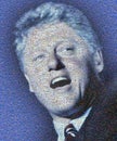 Digital mosaic of small images comprising President Bill Clinton