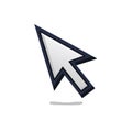 Digital Mouse Cursor Pointer Icon with Shadow for User Interface Navigation Royalty Free Stock Photo