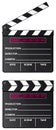 Digital movie clapper board isolated