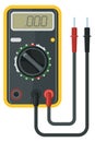 Digital multimeter. Electric maintenance tool. Engineer test equipment