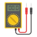 Digital multimeter flat icon, build and repair