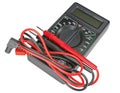 Digital multimeter and probes macro Royalty Free Stock Photo