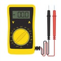 Digital multimeter vector icon. Electrical multitester