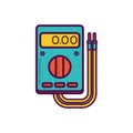 digital multimeter. Vector illustration decorative design Royalty Free Stock Photo