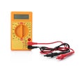 Digital multimeter on white background Royalty Free Stock Photo