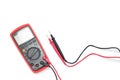 Digital multimeter on white background Royalty Free Stock Photo