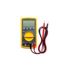 A digital multimeter with yellow and black casing on transparent background Royalty Free Stock Photo