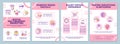 Digital multisensory marketing pink brochure template