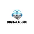 Digital Music Apps Logo Template. Vector Illustrator EPS. 10