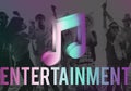 Digital Music Streaming Online Entertainment Media Concept