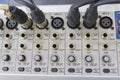 Digital music studio mixer Not clean in thailand Royalty Free Stock Photo