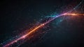 Digital neon abstract technological futuristic background with glowing lines