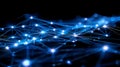 Digital Network Abstract Background Connection Structure With Glowing Nodes And Lines Royalty Free Stock Photo