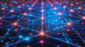 Digital Network Background: Futuristic Tech Connection, Data Flow, Abstract Web Royalty Free Stock Photo